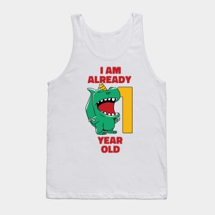 I'm Already 1 Year Old // First Birthday T-Rex Dinosaur Tank Top